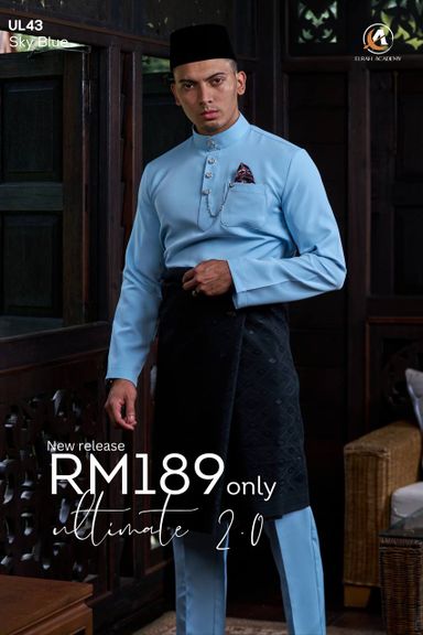 BAJU MELAYU ULTIMATE 2.0 ( SKY BLUE )