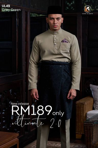 BAJU MELAYU ULTIMATE 2.0 ( GRAY GREEN )