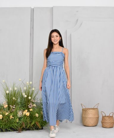 BLUE CHECKERED DRESS