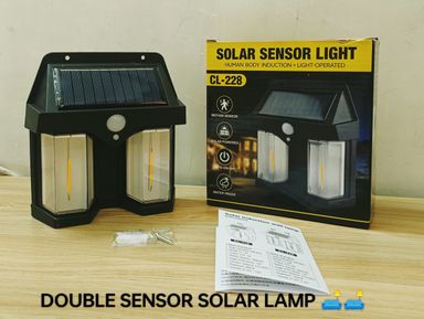 SOLAR WALL LAMP 🛋️ DOUBL LIGHT INBUILT NEW ONE 