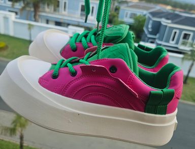 Pink & green sneakers 