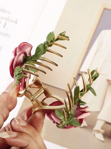 Flower Decor Hair Claw