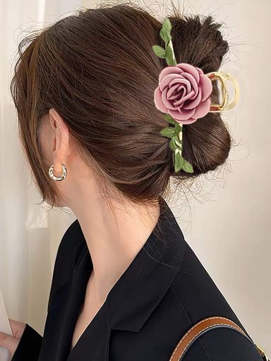 Flower Decor Hair Claw