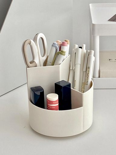 360 Rotating Multifunctional Makeup Storage Holder - White