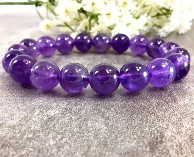 Amethyst bracelet (10mm beads)