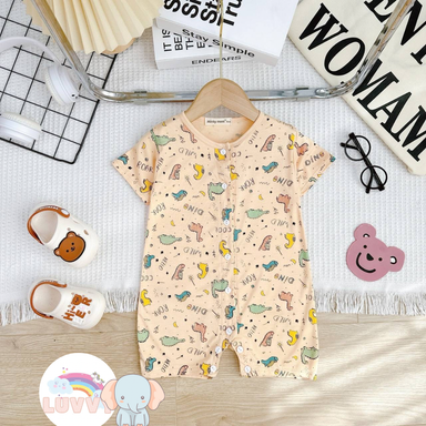 [118] All Prints Short Sleeve Baby Rompers (80~100)