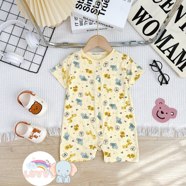 [118] All Prints Short Sleeve Baby Rompers (80~100)