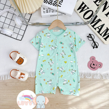 [118] All Prints Short Sleeve Baby Rompers (80~100)