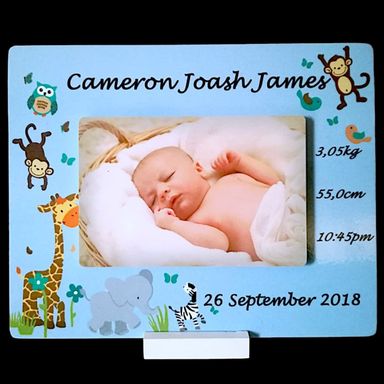 Newborn birth frame (Blue)