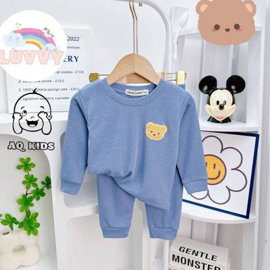 [120] Teddy Ribbed Pajamas Set (90~120)