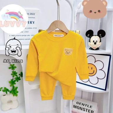 [120] Teddy Ribbed Pajamas Set (90~120)