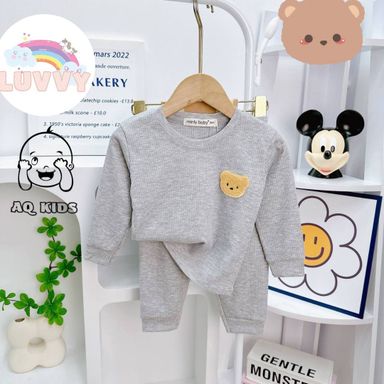 [120] Teddy Ribbed Pajamas Set (90~120)