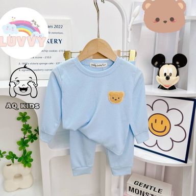 [120] Teddy Ribbed Pajamas Set (90~120)