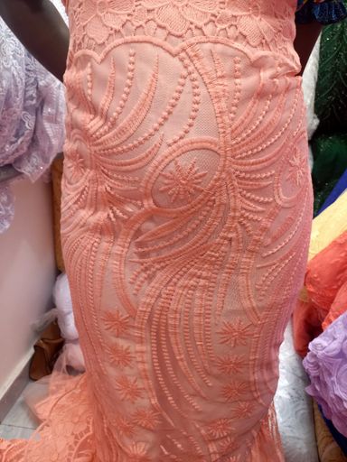 PEACH FRENCH LACE