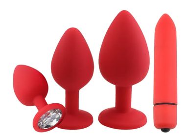 Anal Plug Mini Bullet Vibrator Waterproof Silicone Dildo