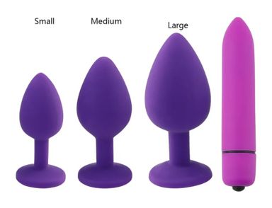 Anal Plug Mini Bullet Vibrator Waterproof Silicone Dildo