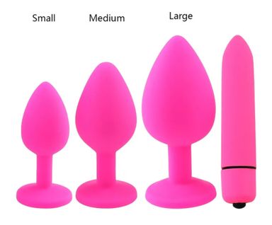 Anal Plug Mini Bullet Vibrator Waterproof Silicone Dildo