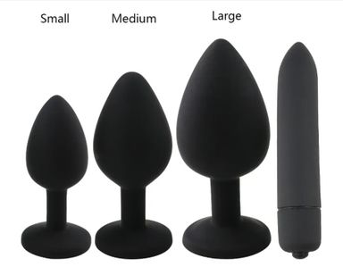 Anal Plug Mini Bullet Vibrator Waterproof Silicone Dildo