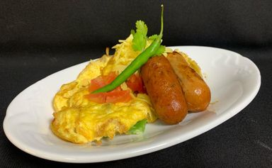 Spicy and tasty  sausages, Bell peppers, Onions, and cheese 