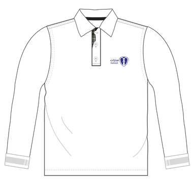 Manarat White Polo Long Sleeve 