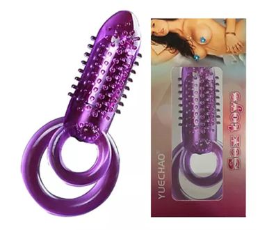 Dual Cock Ring Vibrator Vibrating Penis Ring