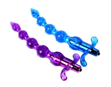 Vibrating Anal Butt Plug Beads Dildo Vibrator