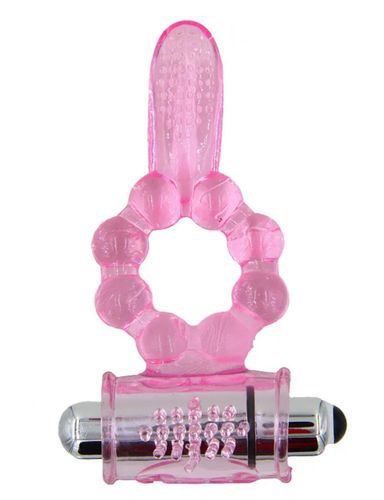 10 Speed Vibrating Penis Ring Tongue Bullet Vibrator Cock Ring