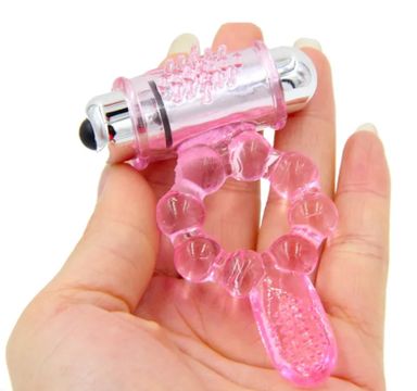 10 Speed Vibrating Penis Ring Tongue Bullet Vibrator Cock Ring