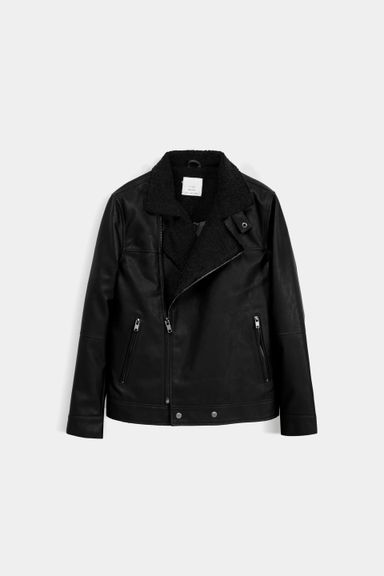 FAUX LEATHER BIKER JACKET