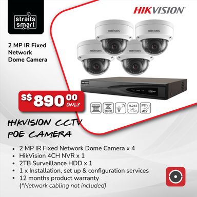 HikVision 2MP IR Fixed Network Dome Camera