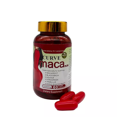 Curve Maca Plus Capsule (1500mg) | Dietary Supplement for Hips Enlargement, Butt Enhancement, and Hormonal Balance