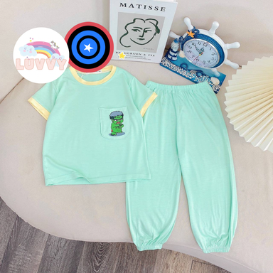 [126] Marvel Pastels Short Sleeve Long Pants Set (80~150)