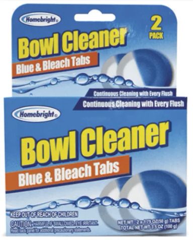 Blue & Bleach Bowl Cleaner Tabs - 2 pack