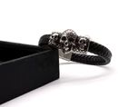 Men's Leather Bracelet / Punk Rock Leather Bracelet - I / J