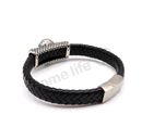 Men's Leather Bracelet / Punk Rock Leather Bracelet - I / J