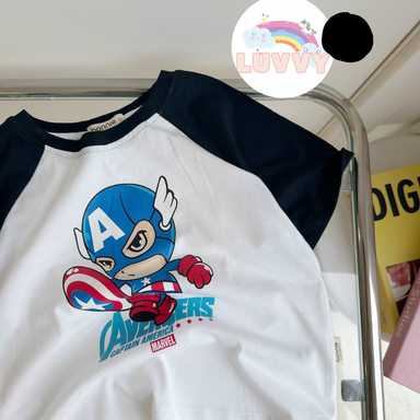 [133] Captain America Colour Block T-Shirt (80~140)