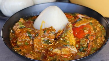 Banku and Okro Stew