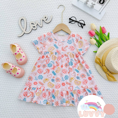 [138] Short Sleeve Swing Dress (80~120)