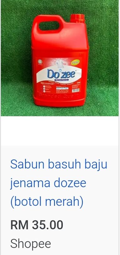 SABUN DOBI DOZEE 10KG RED SPORTY