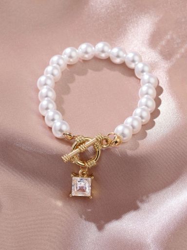 Faux Pearl Beaded Bracelet