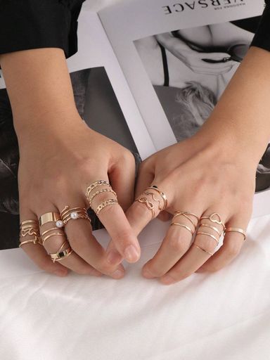 22pcs Minimalist Viking Gothic Ring Set