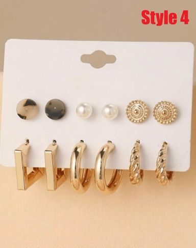 Gold-Color Earrings Set