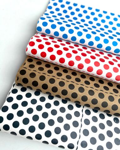 “POLKA DOT” DELI PAPERS - 12” x 12” / RED & WHITE - PACK OF 100 PIECES