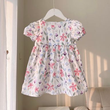 [149] Square Neck Babydoll Swing Dress (1T~8T)