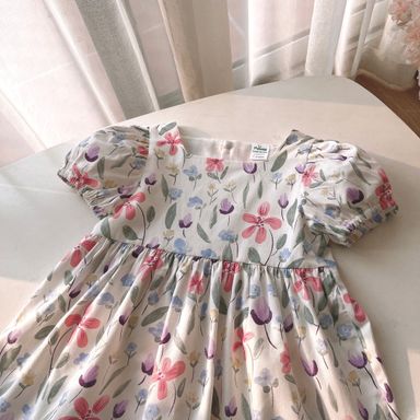 [149] Square Neck Babydoll Swing Dress (1T~8T)