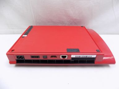 PS3 SUPERSLIM RED EDITION WITH 45 NEW GAMES LOADED ON FIFA 24 AND GTA V WITH 