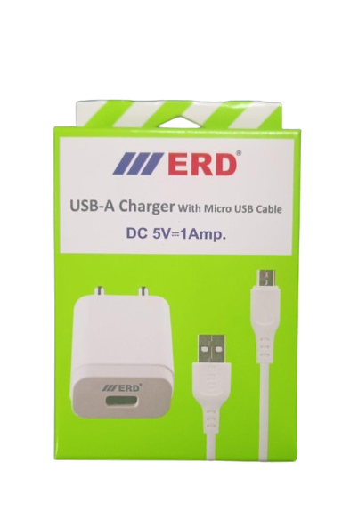 ERD TC-11 1Amp.  with Micro USB Cable Mobile Charger