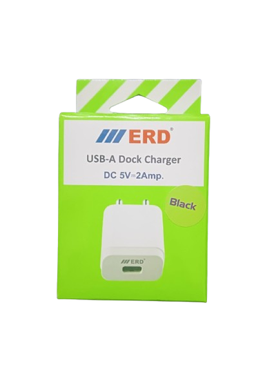 ERD TC-21 2Amp. Mobile Charger (USB Dock Only) Black Color