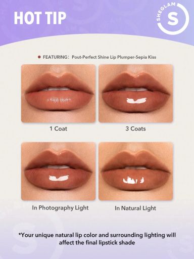 SHEGLAM Pout-Perfect Shine Lip Plumper - Sepia Kiss