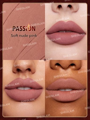 SHEGLAM Dynamatte Boom Long-Lasting Matte Lipstick (Ember Rose Ver.) - Passion